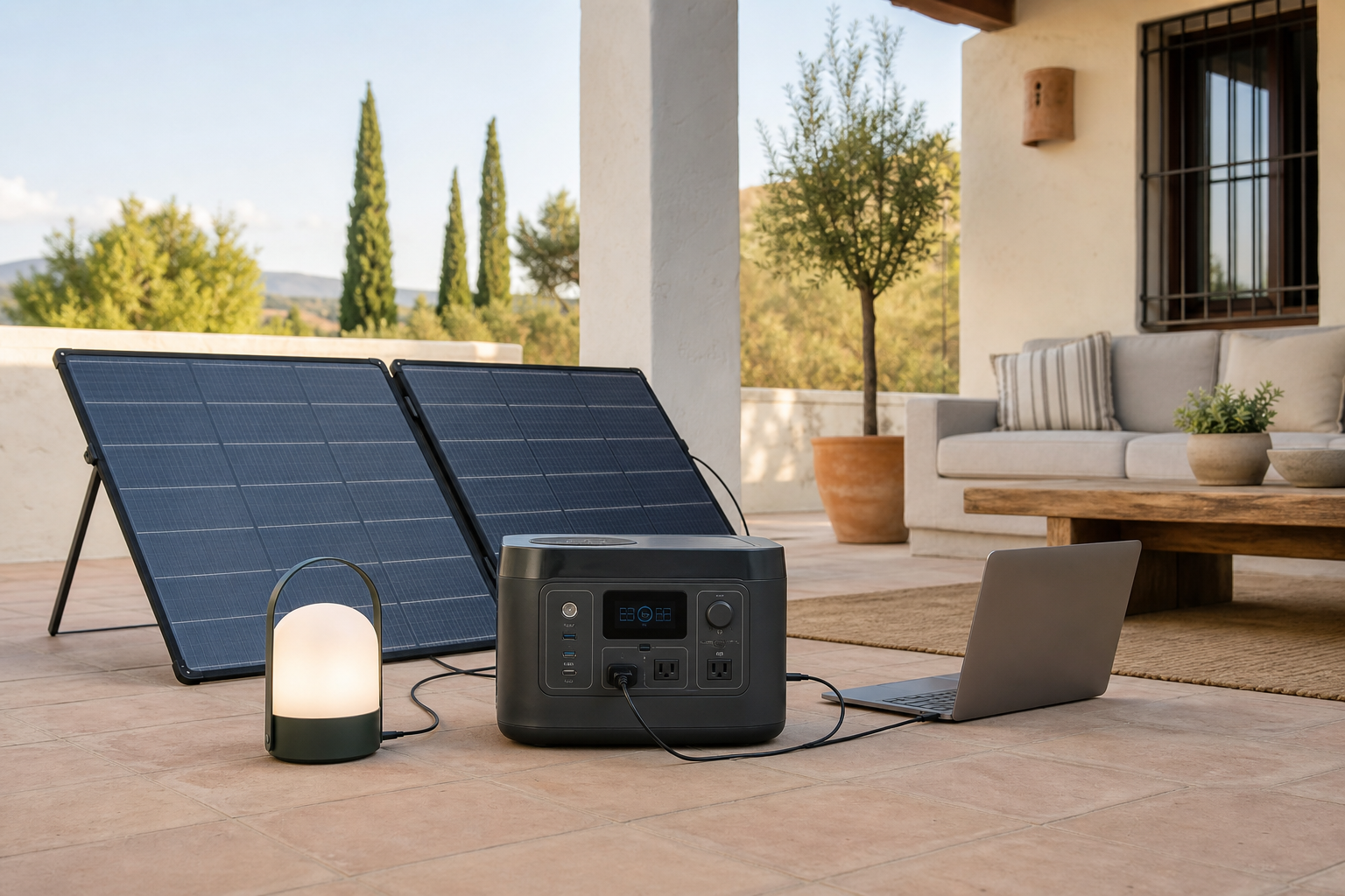 Generador solar portátil con paneles solares